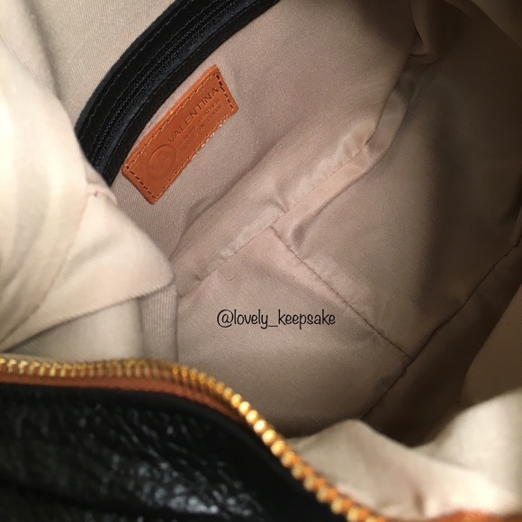 NEW Black & Brown Italian Leather Valentina Purse - Picture 5 of 8